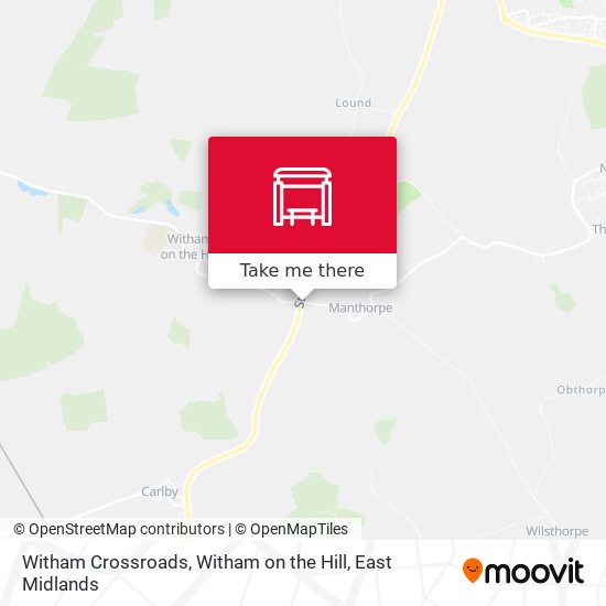 Witham Crossroads, Witham on the Hill map
