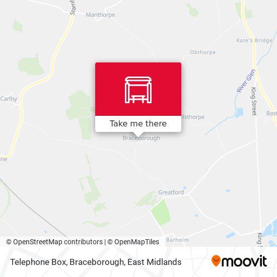 Telephone Box, Braceborough map