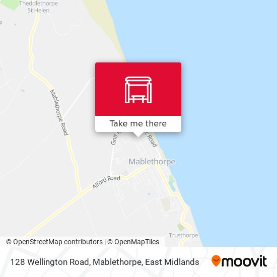128 Wellington Road, Mablethorpe map