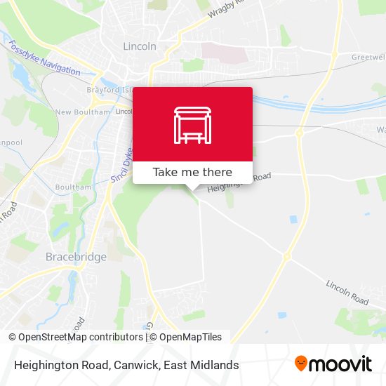 Heighington Road, Canwick map