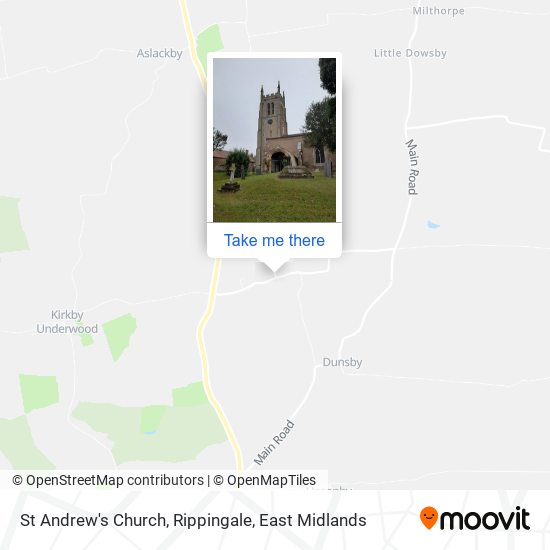St Andrew's Church, Rippingale map