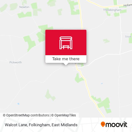 Walcot Lane, Folkingham map