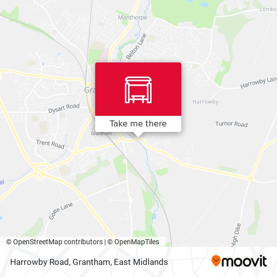 Harrowby Road, Grantham map