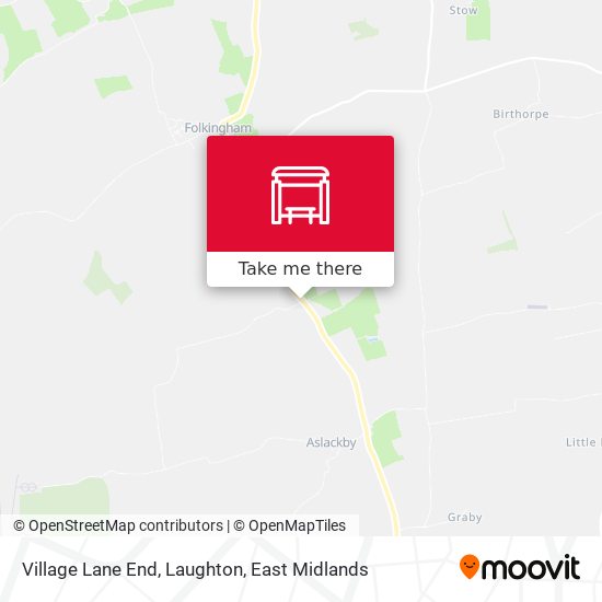 Village Lane End, Laughton map