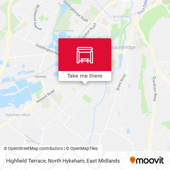 Highfield Terrace, North Hykeham map