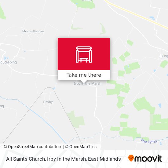All Saints Church, Irby In the Marsh map