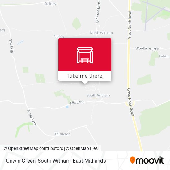 Unwin Green, South Witham map