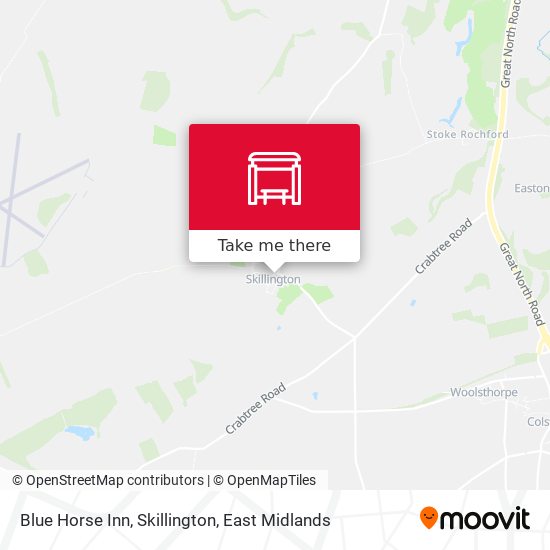 Blue Horse Inn, Skillington map