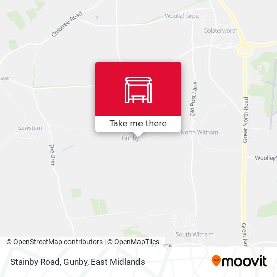 Stainby Road, Gunby map