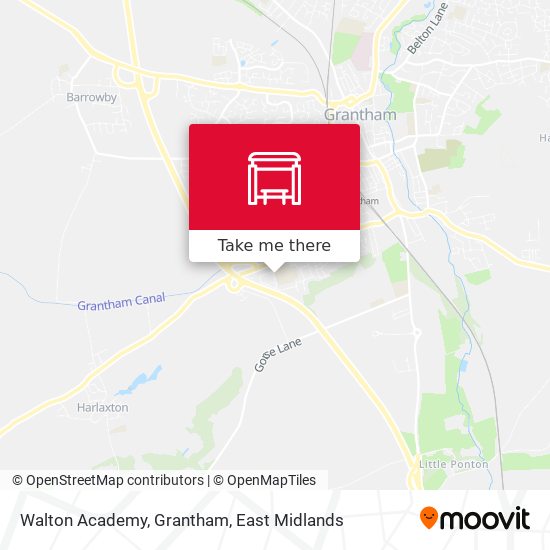 Walton Academy, Grantham map
