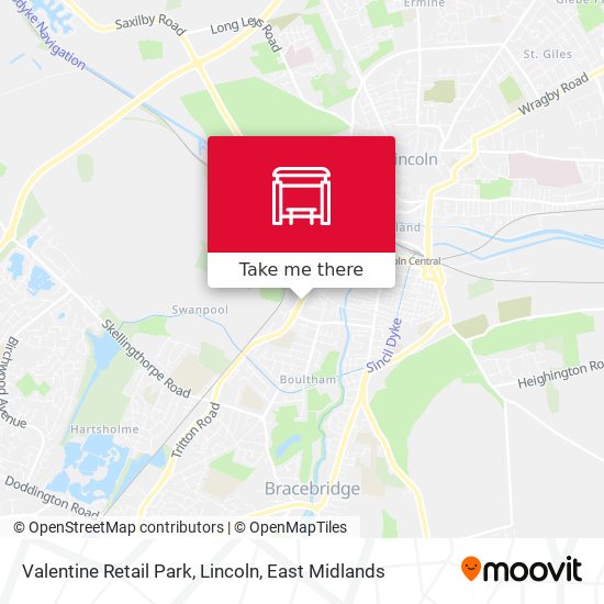 Valentine Retail Park, Lincoln map