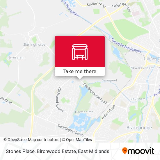 Stones Place, Birchwood Estate map