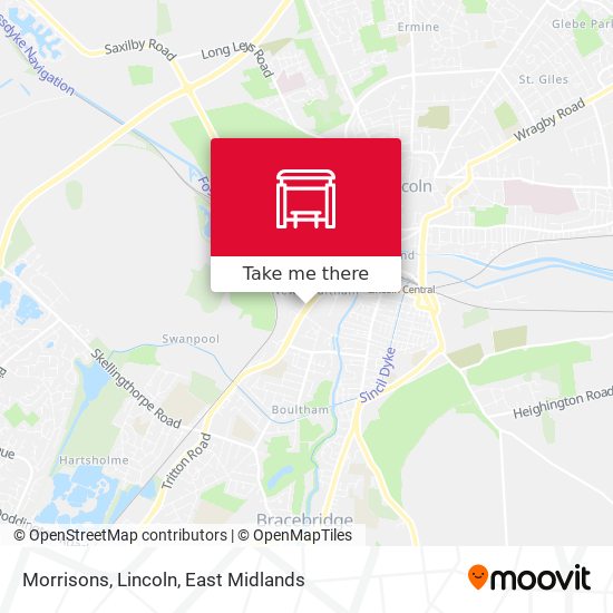 Morrisons, Lincoln map