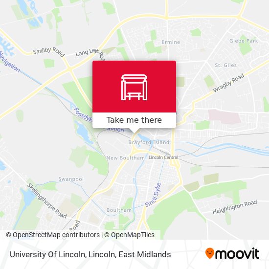 University Of Lincoln, Lincoln map