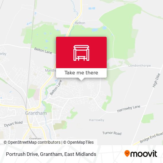 Portrush Drive, Grantham map