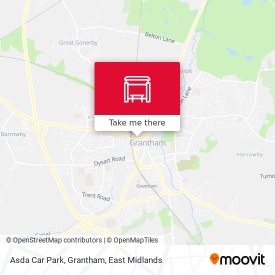 Asda Car Park, Grantham map
