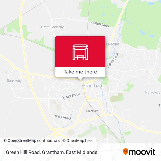 Green Hill Road, Grantham map