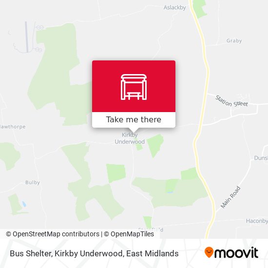 Bus Shelter, Kirkby Underwood map