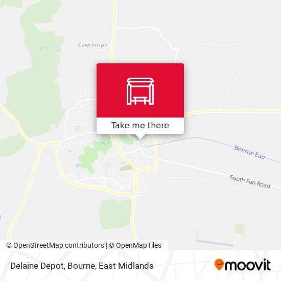 Delaine Depot, Bourne map
