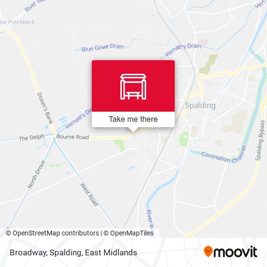 Broadway, Spalding map