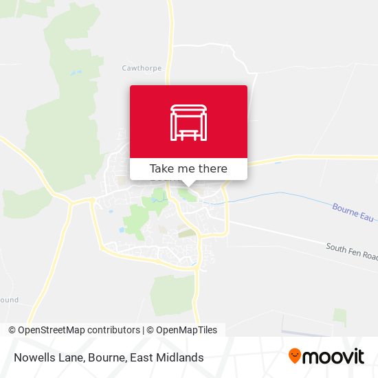 Nowells Lane, Bourne map