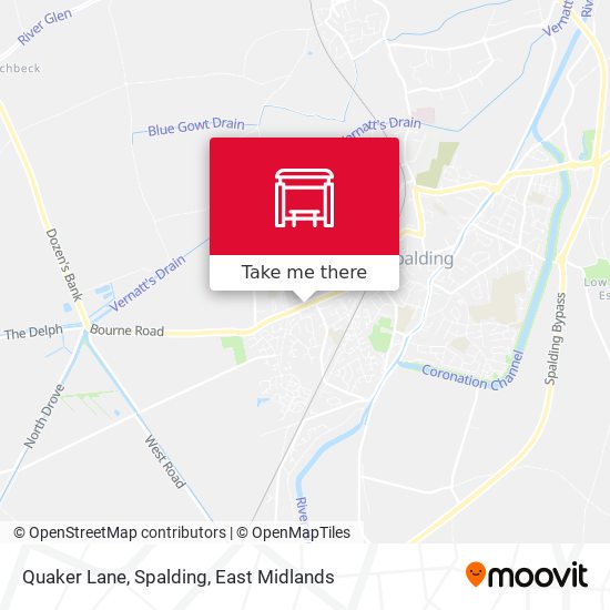 Quaker Lane, Spalding map