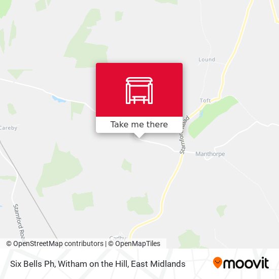 Six Bells Ph, Witham on the Hill map