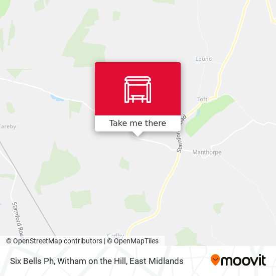 Six Bells Ph, Witham on the Hill map