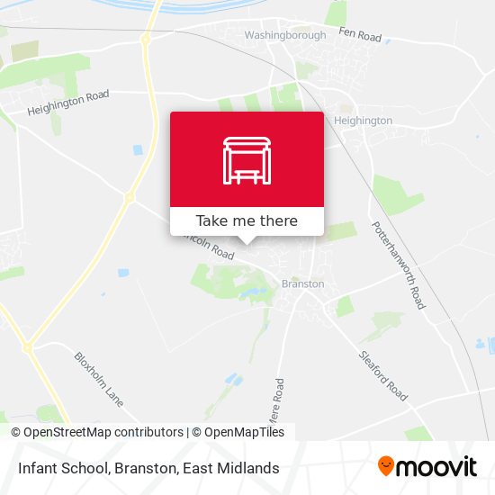 Infant School, Branston map