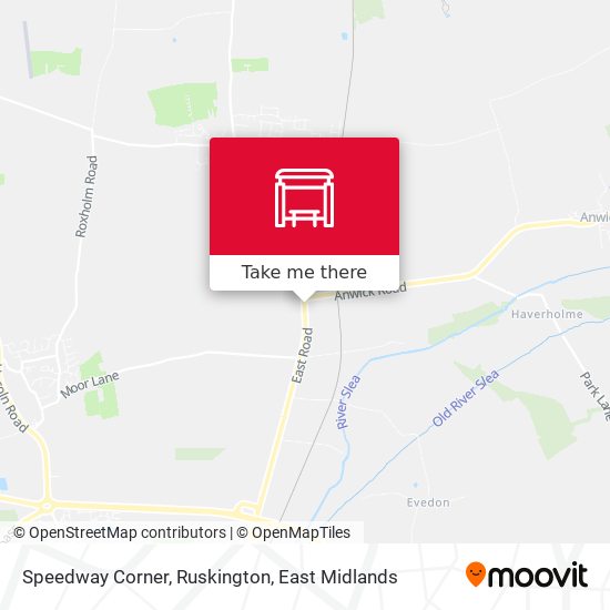 Speedway Corner, Ruskington map