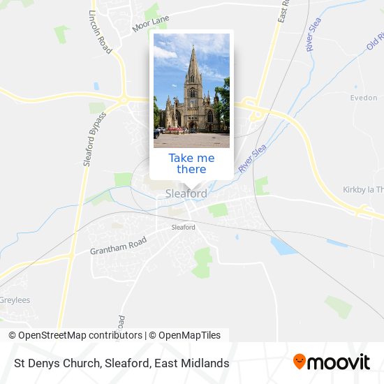 St Denys Church, Sleaford map