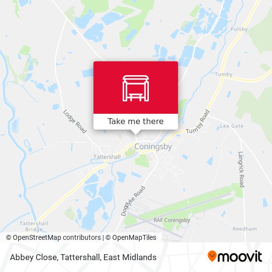 Abbey Close, Tattershall map