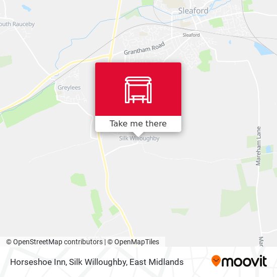 Horseshoe Inn, Silk Willoughby map