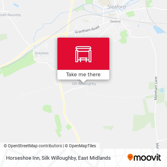 Horseshoe Inn, Silk Willoughby map