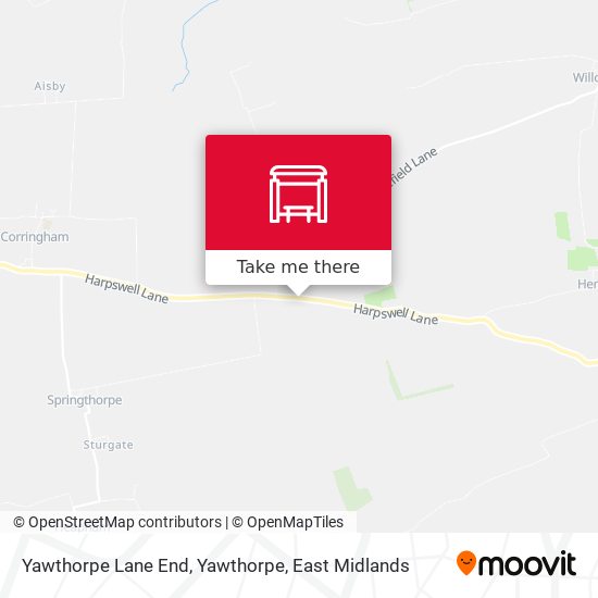 Yawthorpe Lane End, Yawthorpe map