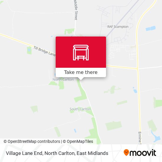 Village Lane End, North Carlton map