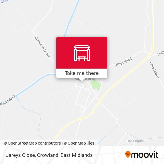 Jareys Close, Crowland map
