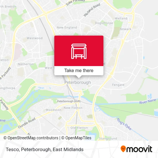 Tesco, Peterborough map