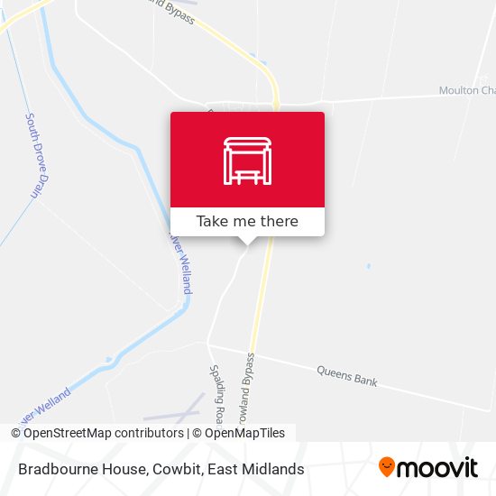 Bradbourne House, Cowbit map