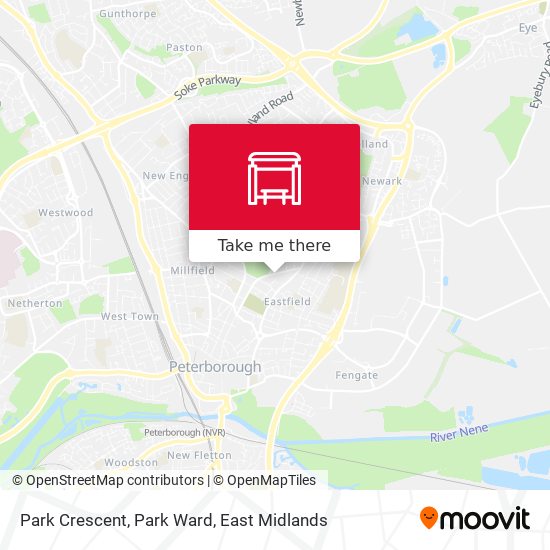 Park Crescent, Park Ward map