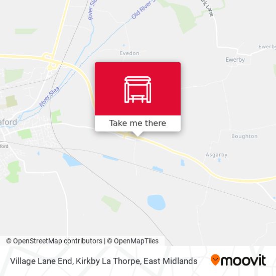 Village Lane End, Kirkby La Thorpe map