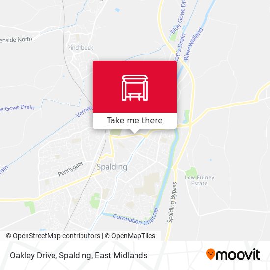 Oakley Drive, Spalding map