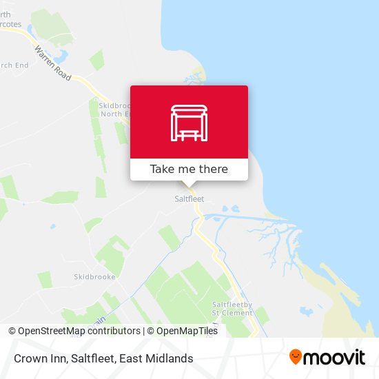 Crown Inn, Saltfleet map