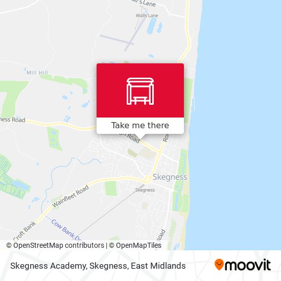 Skegness Academy, Skegness map