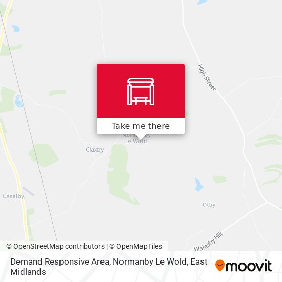 Demand Responsive Area, Normanby Le Wold map