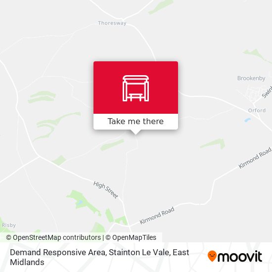 Demand Responsive Area, Stainton Le Vale map