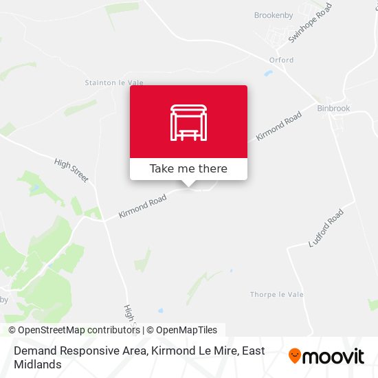 Demand Responsive Area, Kirmond Le Mire map
