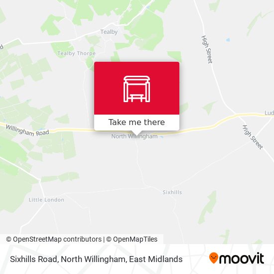 Sixhills Road, North Willingham map