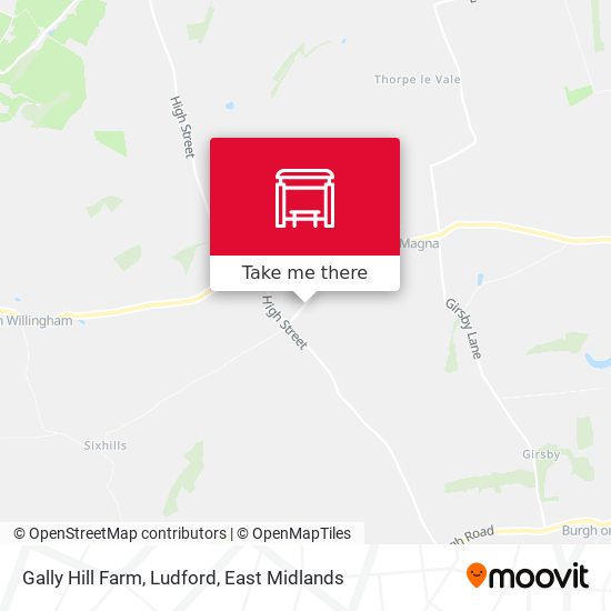 Gally Hill Farm, Ludford map