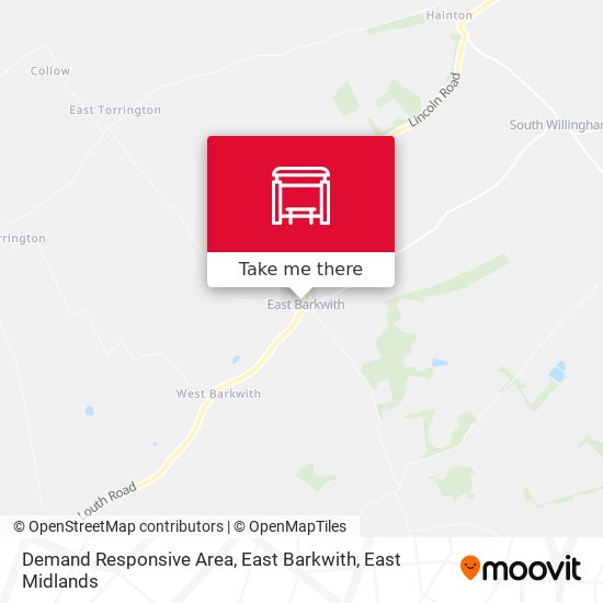 Demand Responsive Area, East Barkwith map